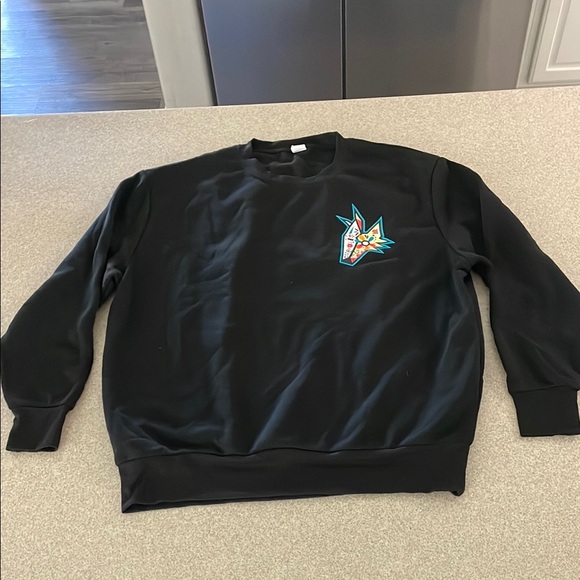 Los Yotes Other - .Black Crewneck Sweater with Ribbed Cuffs and Collar Size XL